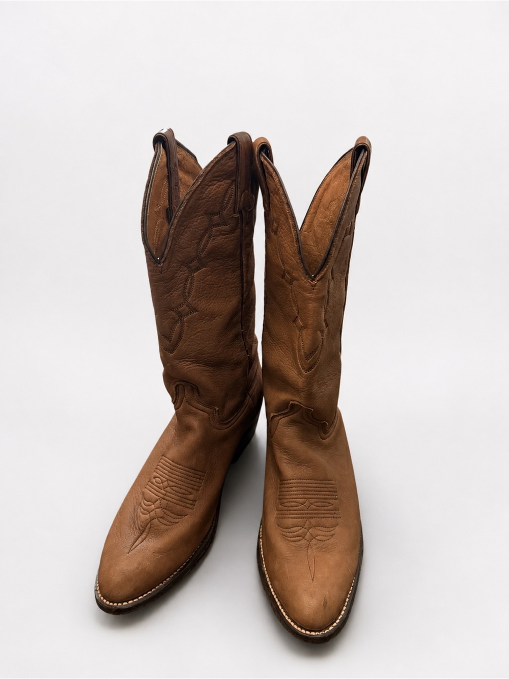 Women's Brown Leather Cowboy Boots